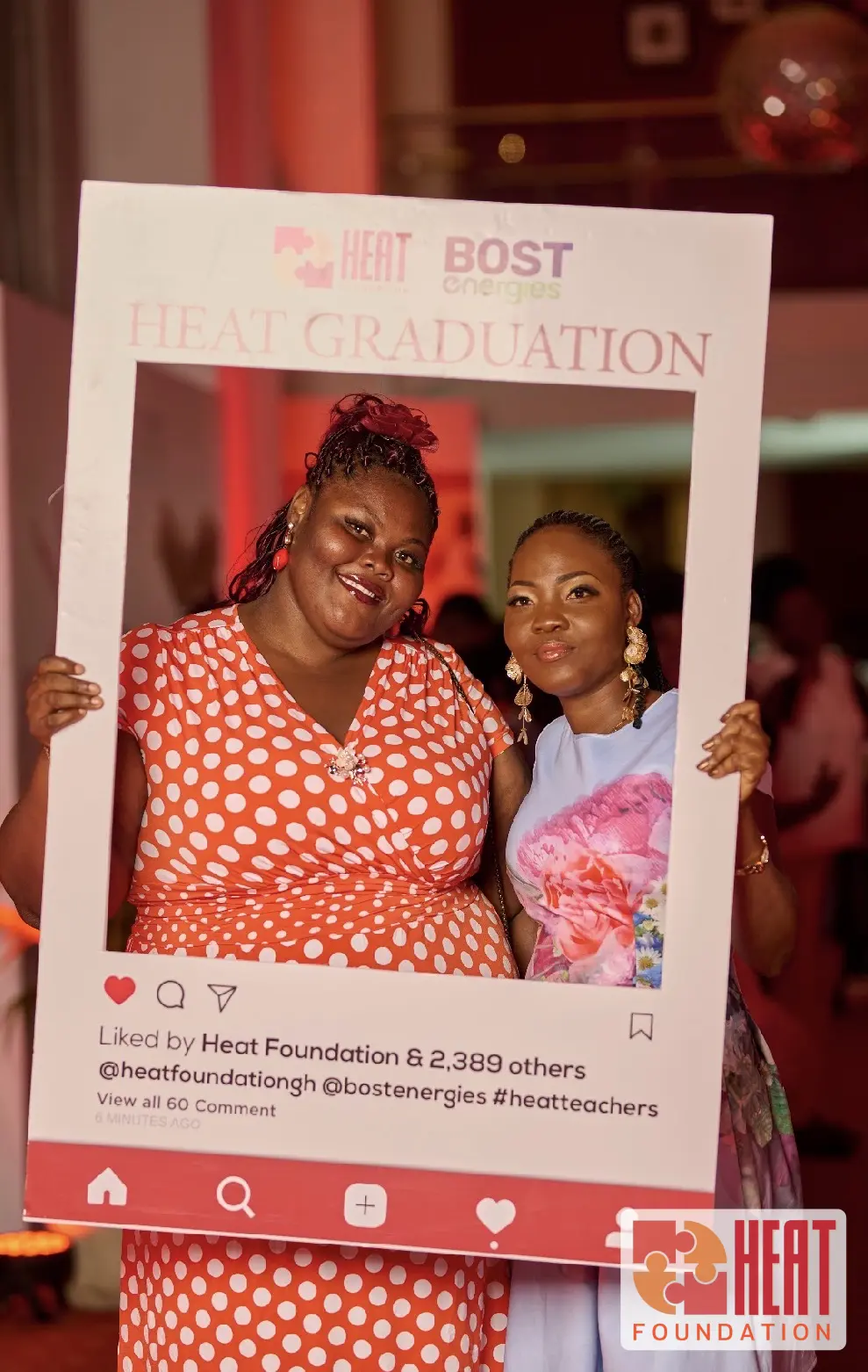 A celebration with guests at the HEAT Teacher Training Program graduation
