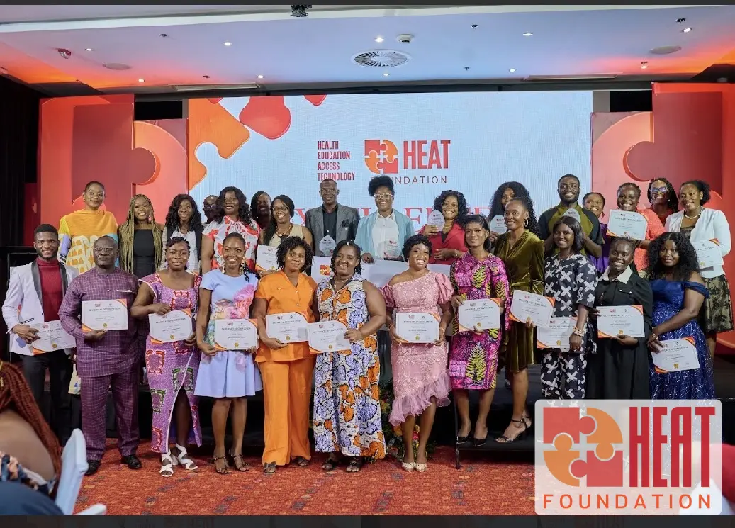 Teachers celebrating together at the HEAT Teacher Training Program graduation